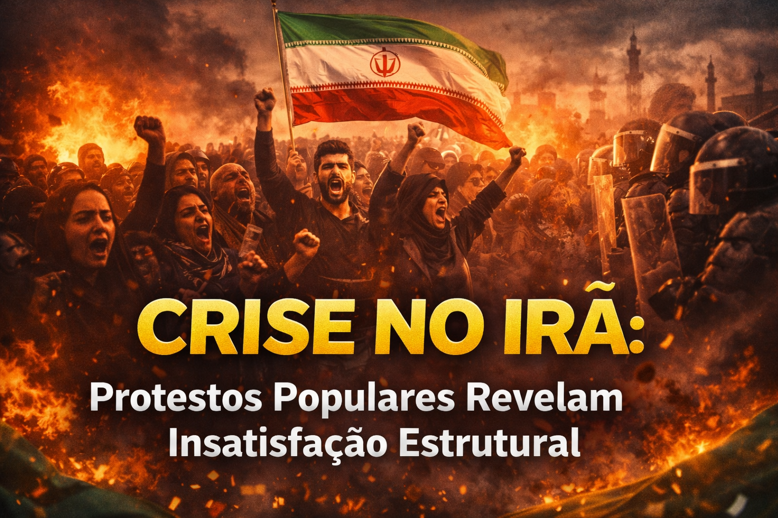 Protestos no Irã por insatisfação.